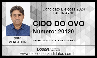 Candidato CIDO DO OVO 2024 - PAULÍNIA - Eleições