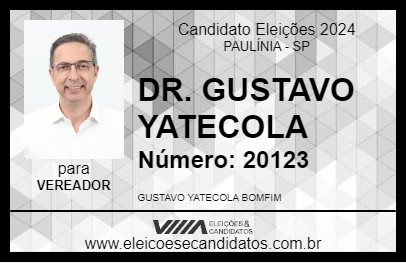 Candidato DR. GUSTAVO YATECOLA 2024 - PAULÍNIA - Eleições