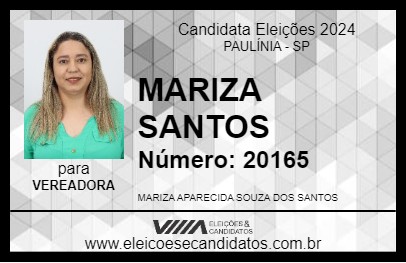 Candidato MARIZA SANTOS 2024 - PAULÍNIA - Eleições