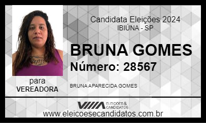 Candidato BRUNA GOMES 2024 - IBIÚNA - Eleições