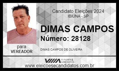 Candidato DIMAS CAMPOS 2024 - IBIÚNA - Eleições