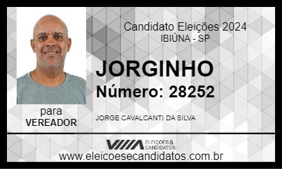 Candidato JORGINHO 2024 - IBIÚNA - Eleições