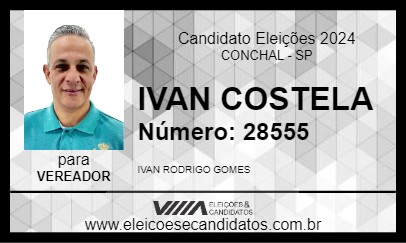 Candidato IVAN COSTELA 2024 - CONCHAL - Eleições