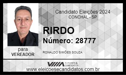 Candidato RIRDO 2024 - CONCHAL - Eleições