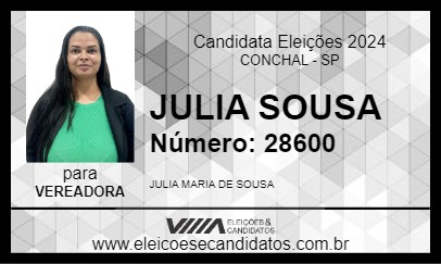 Candidato JULIA SOUSA 2024 - CONCHAL - Eleições