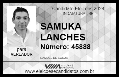 Candidato SAMUKA LANCHES 2024 - INDAIATUBA - Eleições