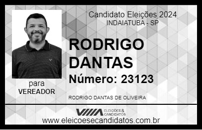 Candidato RODRIGO DANTAS 2024 - INDAIATUBA - Eleições