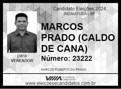 Candidato MARCOS PRADO (CALDO DE CANA) 2024 - INDAIATUBA - Eleições