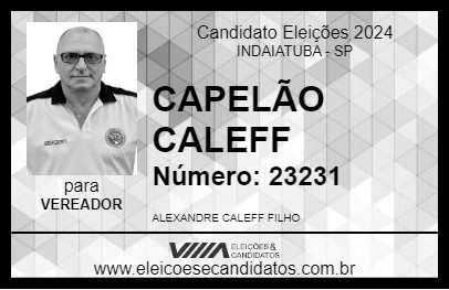 Candidato CAPELÃO CALEFF 2024 - INDAIATUBA - Eleições