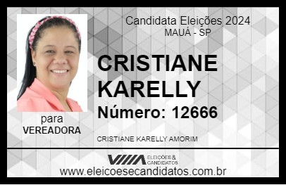 Candidato CRISTIANE KARELLY 2024 - MAUÁ - Eleições