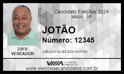 Candidato JOTÃO 2024 - MAUÁ - Eleições