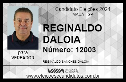 Candidato REGINALDO DALOIA 2024 - MAUÁ - Eleições