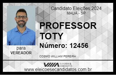 Candidato PROFESSOR TOTY 2024 - MAUÁ - Eleições