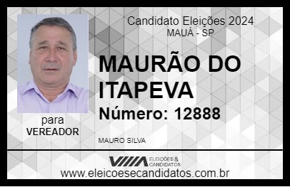 Candidato MAURÃO DO ITAPEVA 2024 - MAUÁ - Eleições