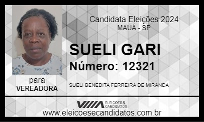 Candidato SUELI GARI 2024 - MAUÁ - Eleições