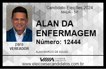 Candidato ALAN DA ENFERMAGEM 2024 - MAUÁ - Eleições