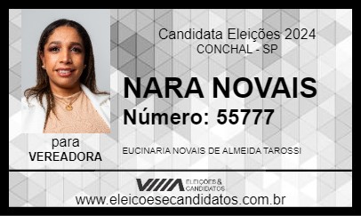 Candidato NARA NOVAIS 2024 - CONCHAL - Eleições