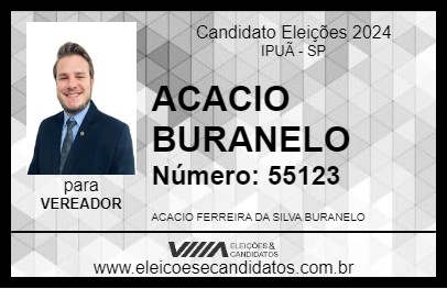 Candidato ACACIO BURANELO 2024 - IPUÃ - Eleições