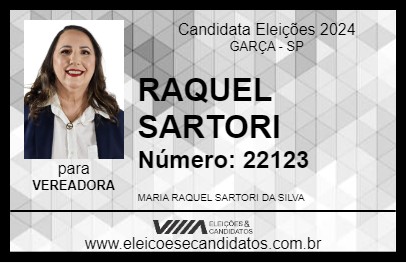 Candidato RAQUEL SARTORI 2024 - GARÇA - Eleições