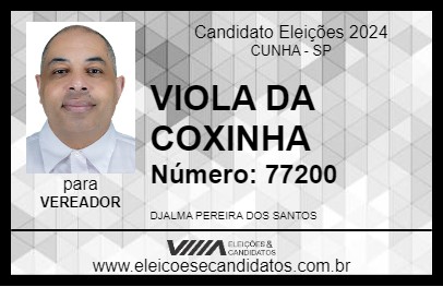 Candidato VIOLA DA COXINHA 2024 - CUNHA - Eleições