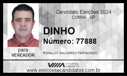 Candidato DINHO 2024 - CUNHA - Eleições