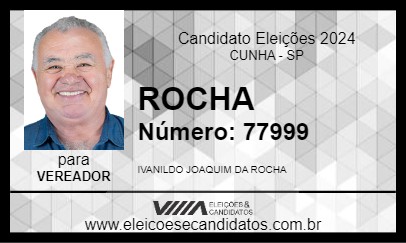 Candidato ROCHA 2024 - CUNHA - Eleições