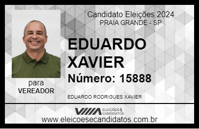 Candidato EDUARDO XAVIER 2024 - PRAIA GRANDE - Eleições