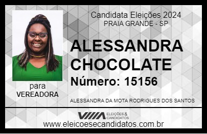 Candidato ALESSANDRA CHOCOLATE 2024 - PRAIA GRANDE - Eleições