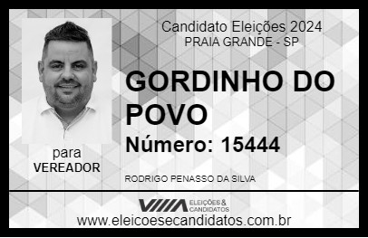 Candidato GORDINHO DO POVO 2024 - PRAIA GRANDE - Eleições