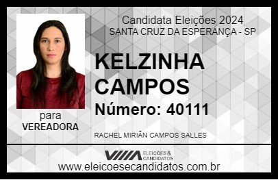 Candidato KELZINHA CAMPOS 2024 - SANTA CRUZ DA ESPERANÇA - Eleições