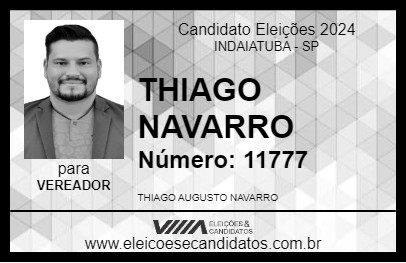 Candidato THIAGO NAVARRO 2024 - INDAIATUBA - Eleições