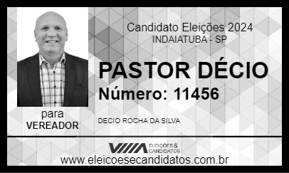 Candidato PASTOR DÉCIO 2024 - INDAIATUBA - Eleições