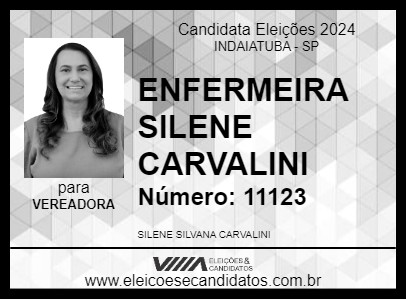 Candidato ENFERMEIRA SILENE CARVALINI 2024 - INDAIATUBA - Eleições