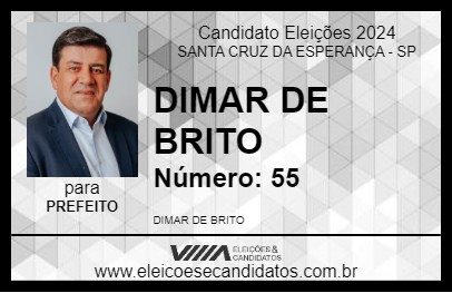 Candidato DIMAR DE BRITO 2024 - SANTA CRUZ DA ESPERANÇA - Eleições