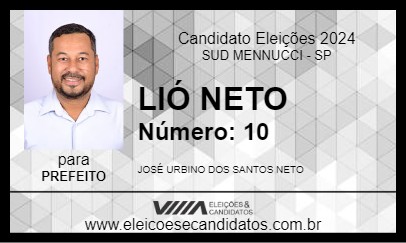 Candidato LIÓ NETO 2024 - SUD MENNUCCI - Eleições