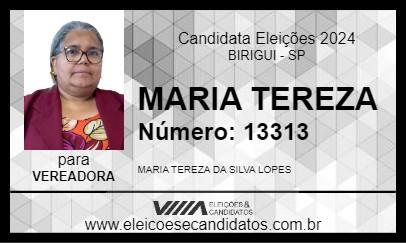 Candidato MARIA TEREZA 2024 - BIRIGUI - Eleições