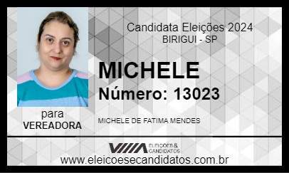 Candidato MICHELE 2024 - BIRIGUI - Eleições