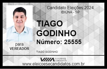 Candidato TIAGO GODINHO 2024 - IBIÚNA - Eleições