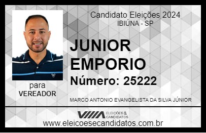 Candidato JUNIOR EMPORIO 2024 - IBIÚNA - Eleições