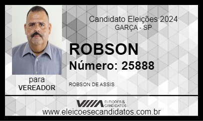 Candidato ROBSON 2024 - GARÇA - Eleições