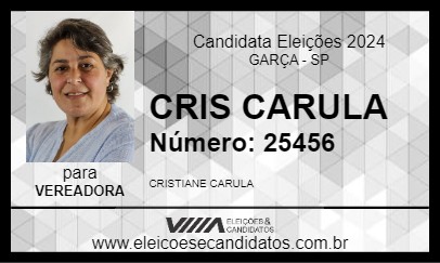 Candidato CRIS CARULA 2024 - GARÇA - Eleições