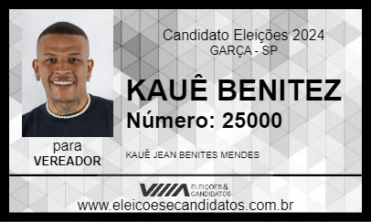 Candidato KAUÊ BENITEZ 2024 - GARÇA - Eleições