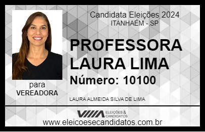 Candidato PROFESSORA LAURA LIMA 2024 - ITANHAÉM - Eleições