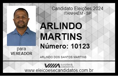 Candidato ARLINDO MARTINS 2024 - ITANHAÉM - Eleições