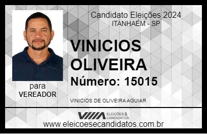 Candidato VINICIOS OLIVEIRA 2024 - ITANHAÉM - Eleições