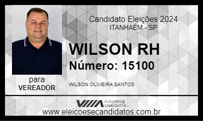 Candidato WILSON RH 2024 - ITANHAÉM - Eleições