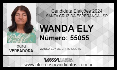 Candidato WANDA ELY 2024 - SANTA CRUZ DA ESPERANÇA - Eleições