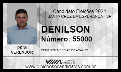 Candidato DENILSON 2024 - SANTA CRUZ DA ESPERANÇA - Eleições