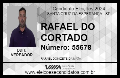 Candidato RAFAEL DO CORTADO 2024 - SANTA CRUZ DA ESPERANÇA - Eleições