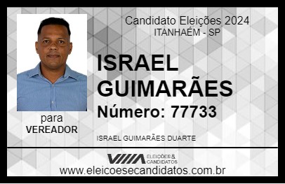 Candidato ISRAEL GUIMARÃES 2024 - ITANHAÉM - Eleições